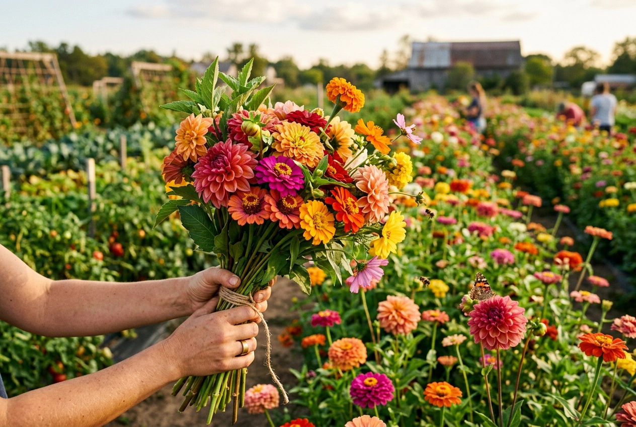 Bloemenpluktuin